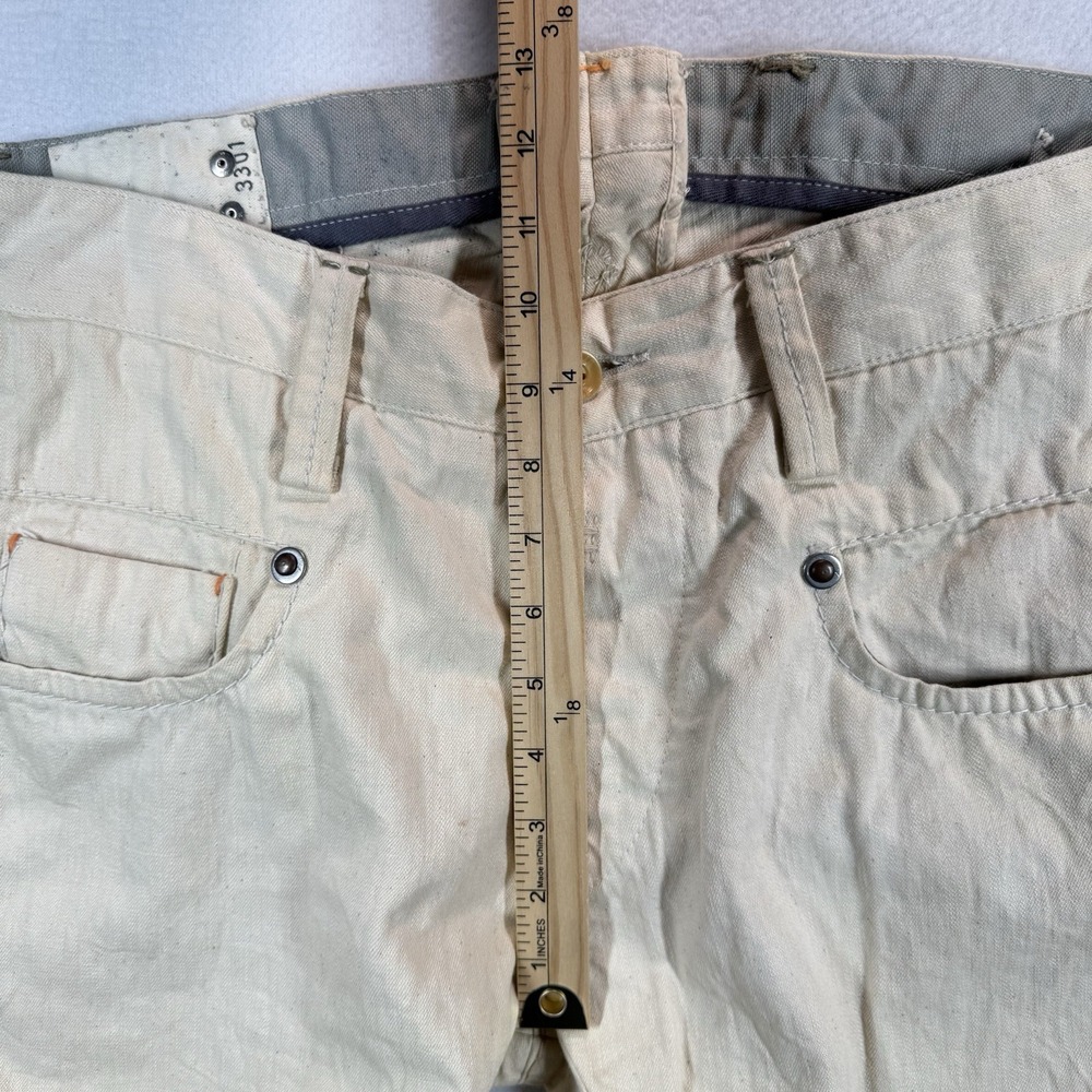 G-Star Raw Jeans Mens 34x32 Radar Loose‎ Ivory Canvas Workwear Utilitarian Japan - Picture 10 of 13